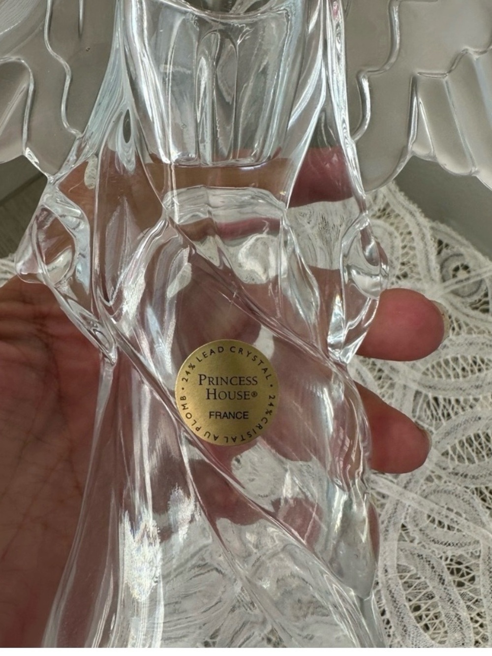 PRINCESS HOUSE Crystal
Angel Figurine Candle Holder
8" France Nativity Figure - Picture 2 of 3